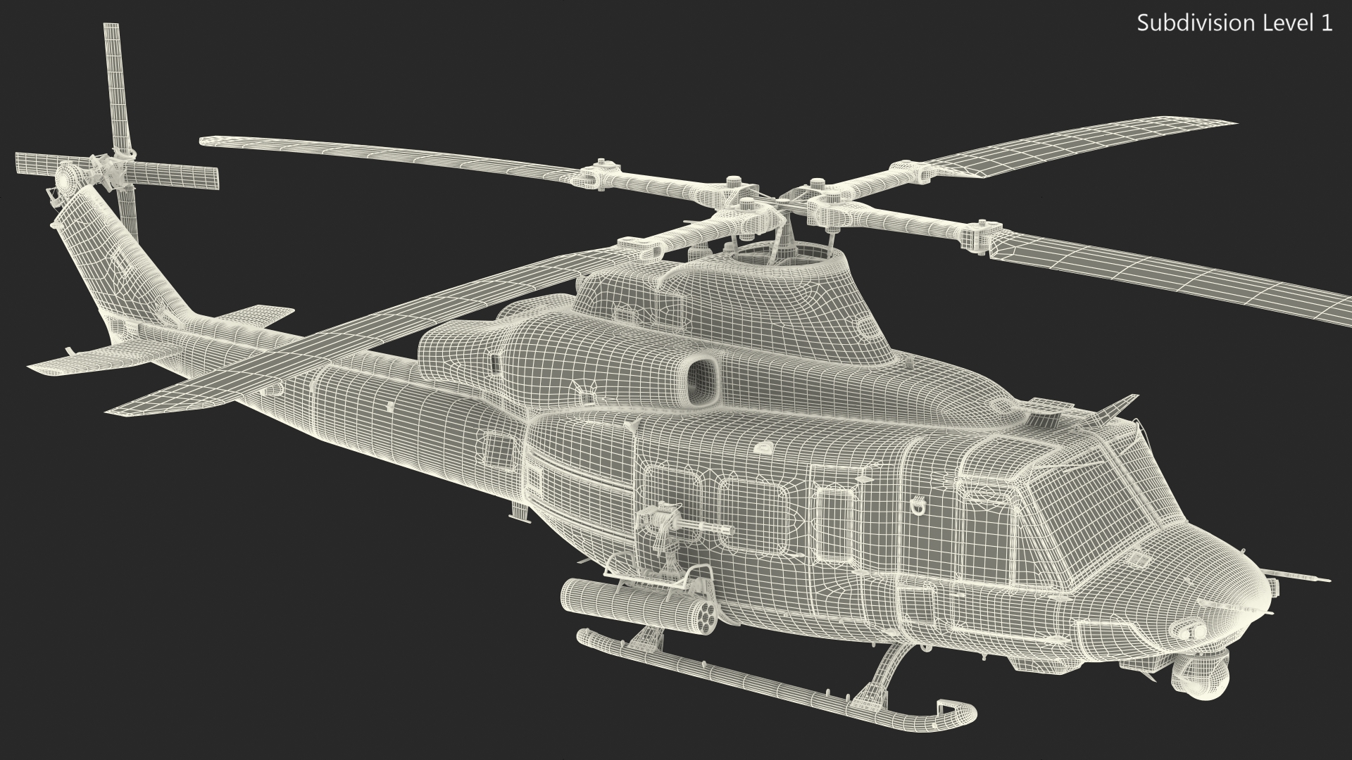 3D Bell UH1Y Venom Helicopter