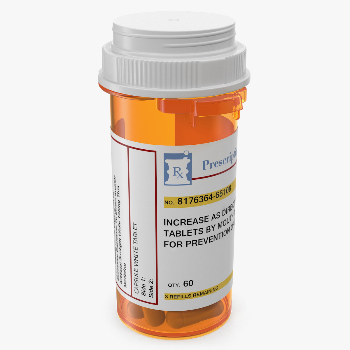 Pill Bottle with Pills, view 4