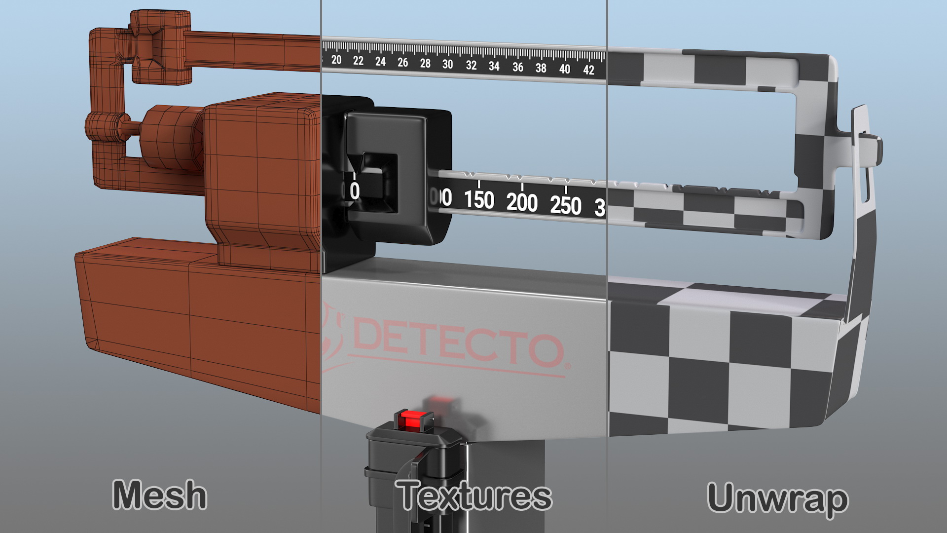 Detecto Physician Weigh Beam Eye Level Scale 3D model