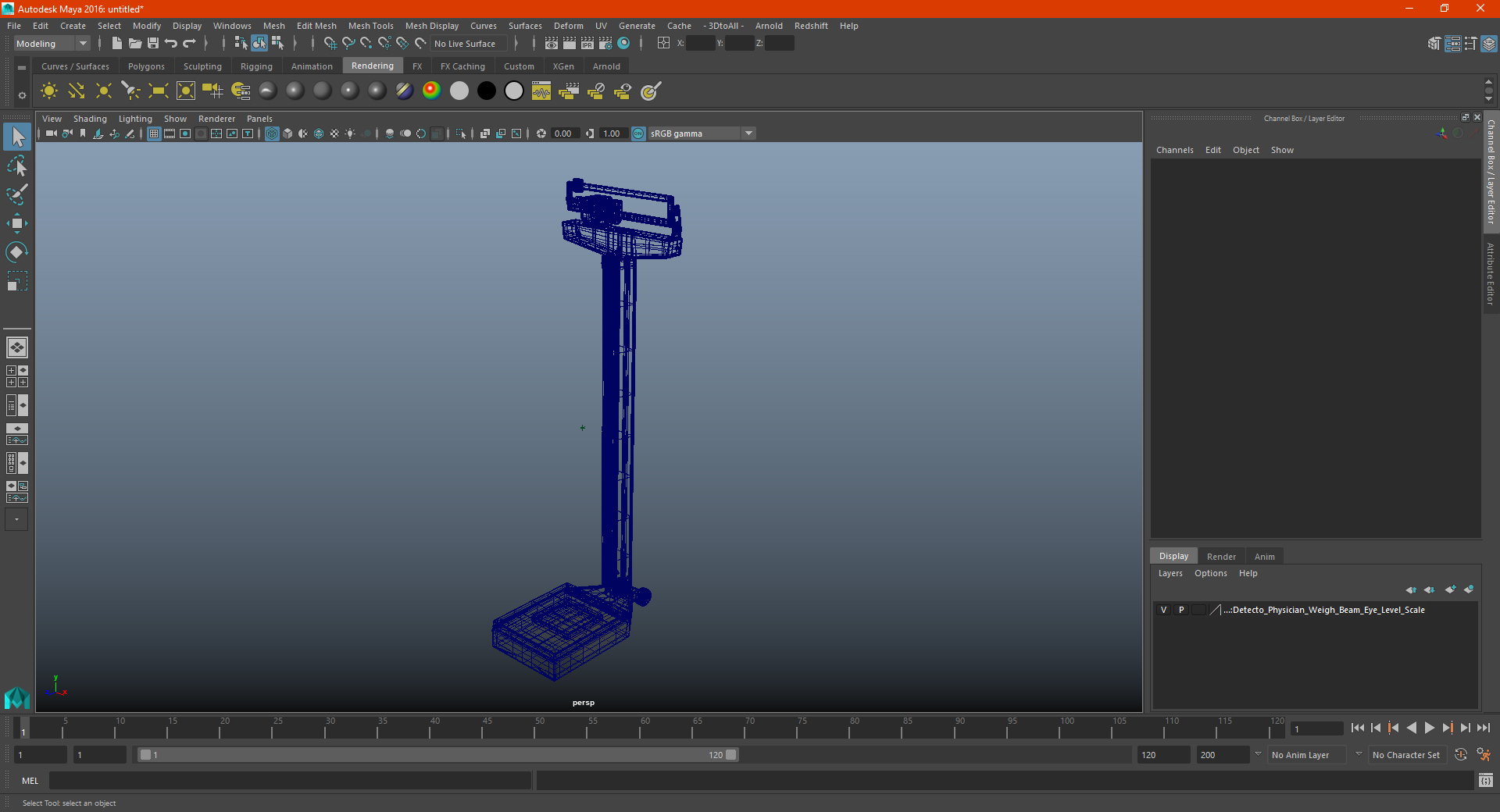 Detecto Physician Weigh Beam Eye Level Scale 3D model