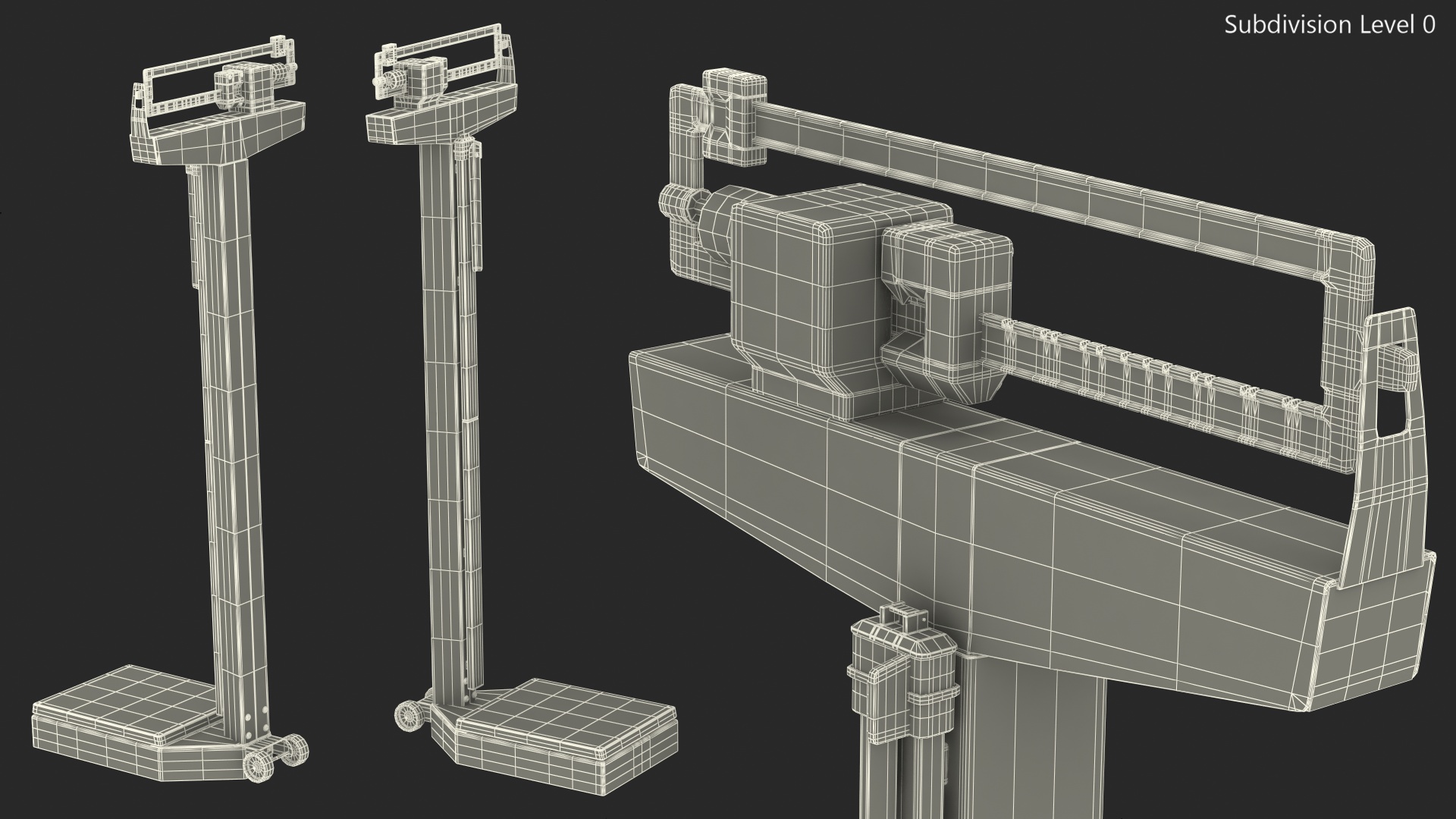 Detecto Physician Weigh Beam Eye Level Scale 3D model