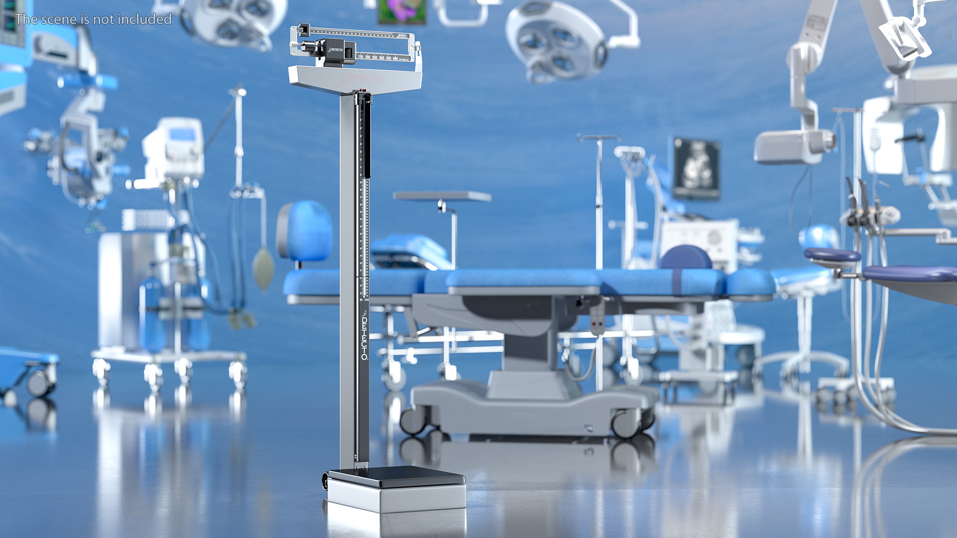 Detecto Physician Weigh Beam Eye Level Scale 3D model