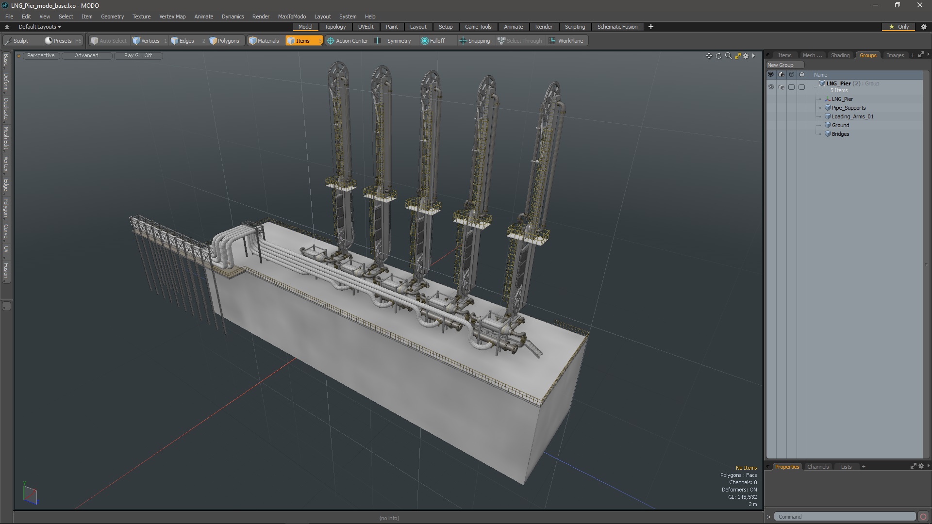 3D model LNG Pier