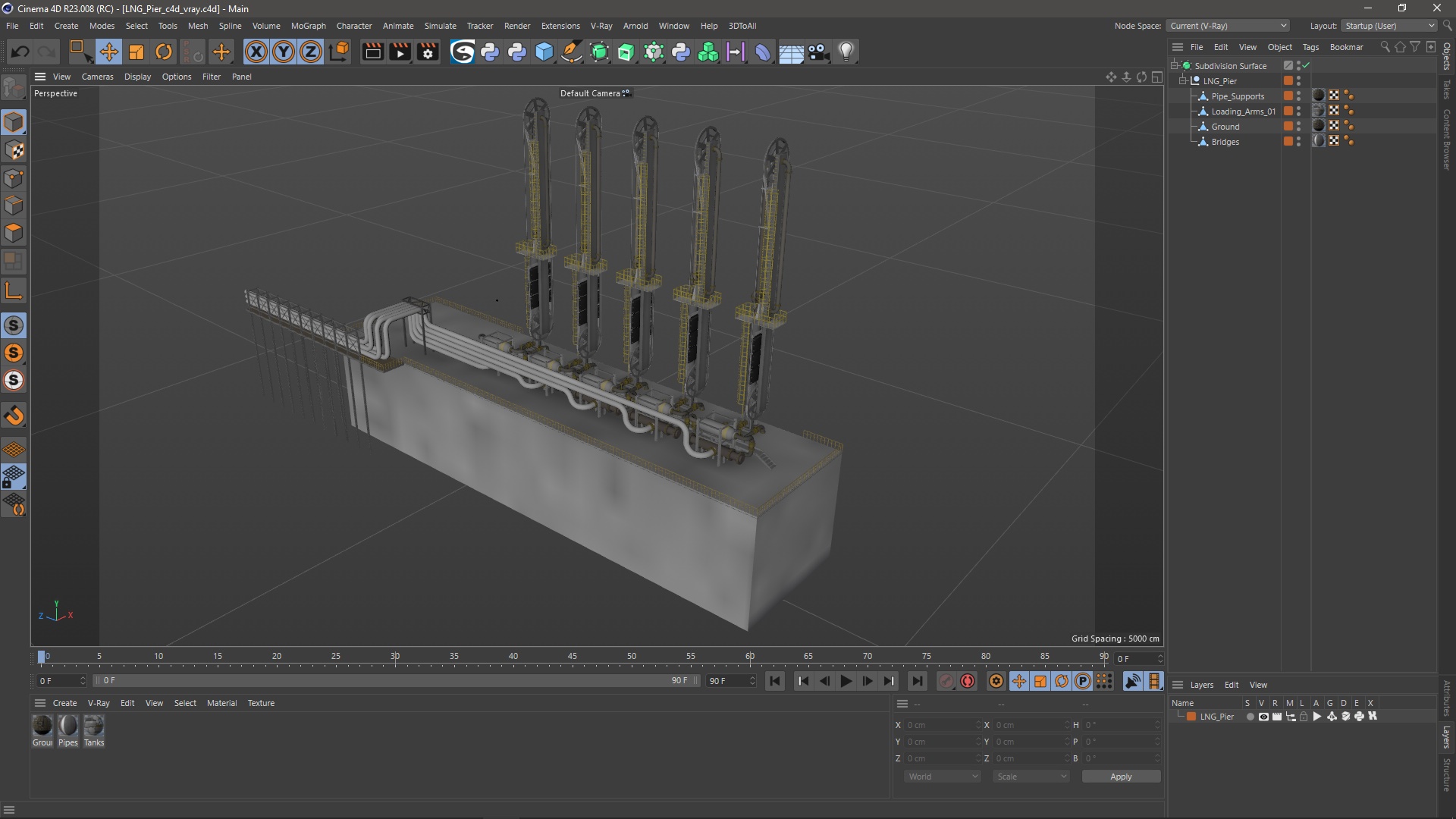 3D model LNG Pier