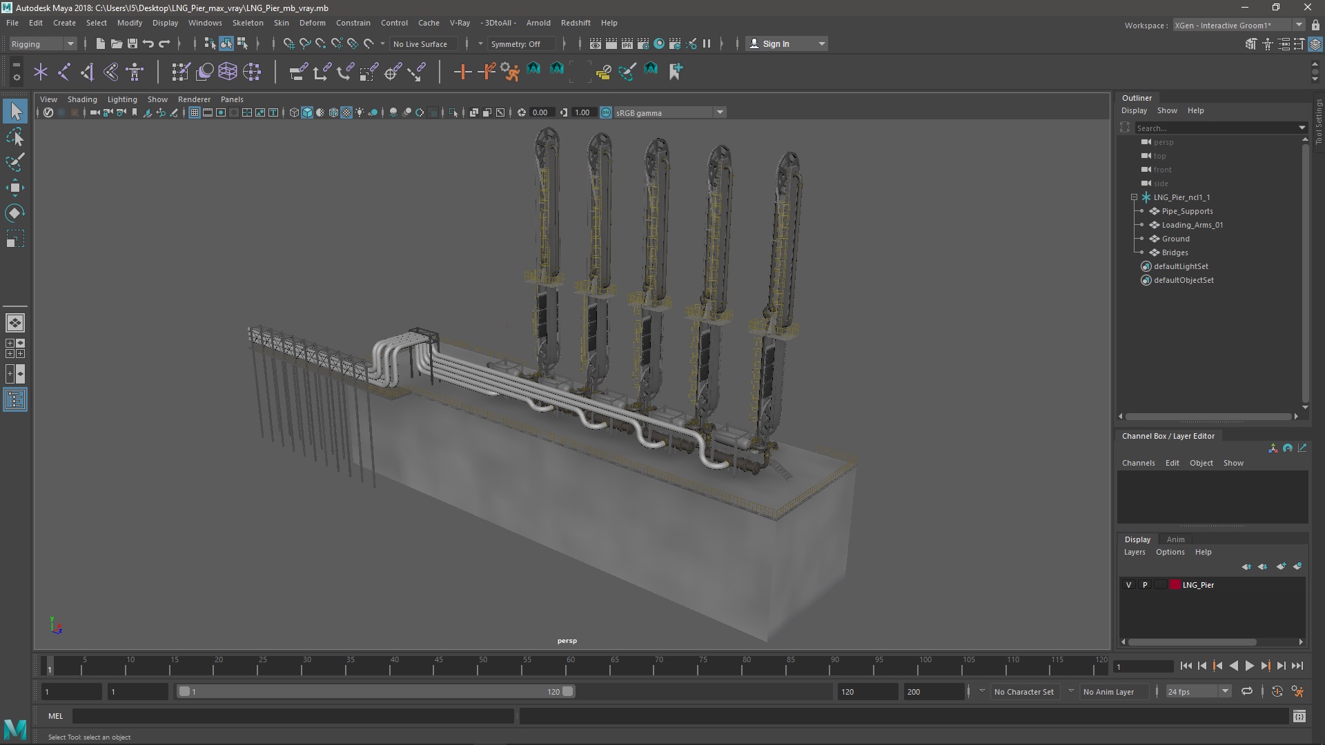 3D model LNG Pier
