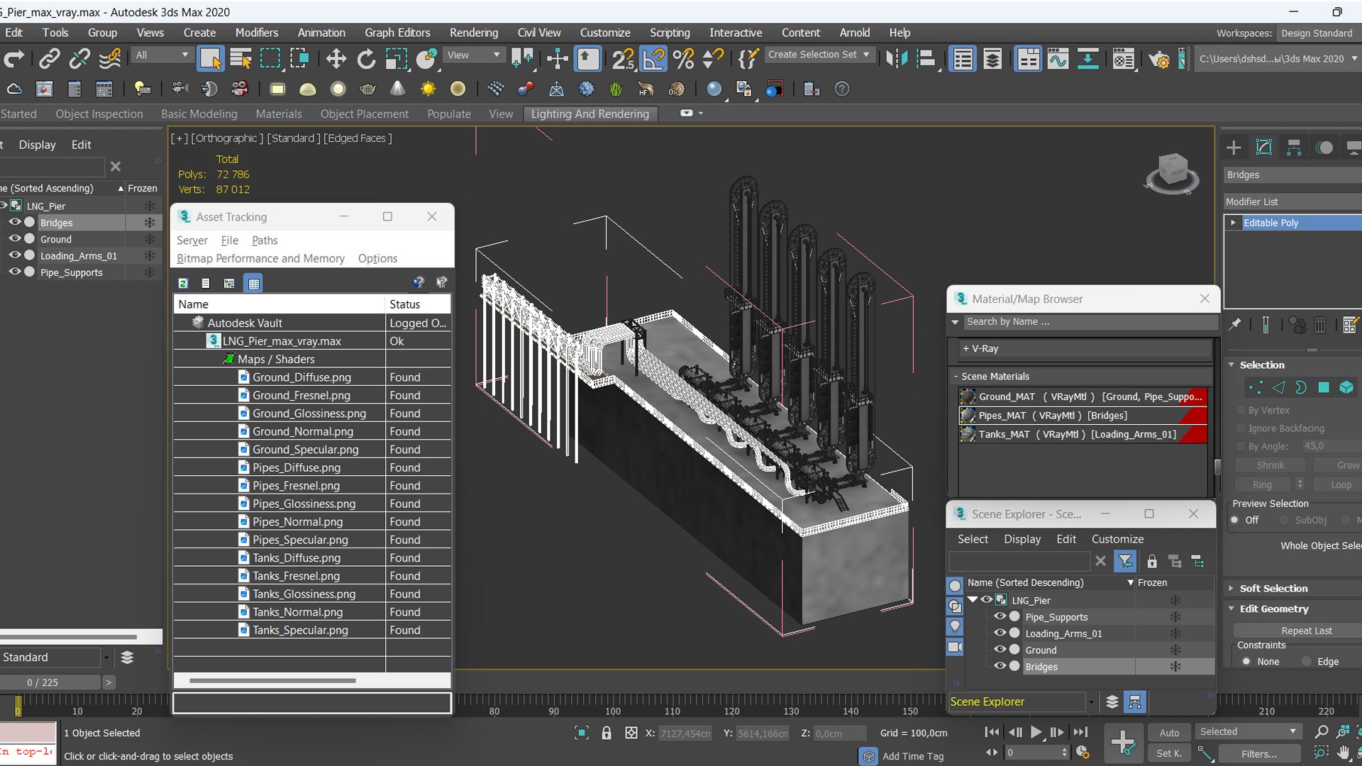3D model LNG Pier