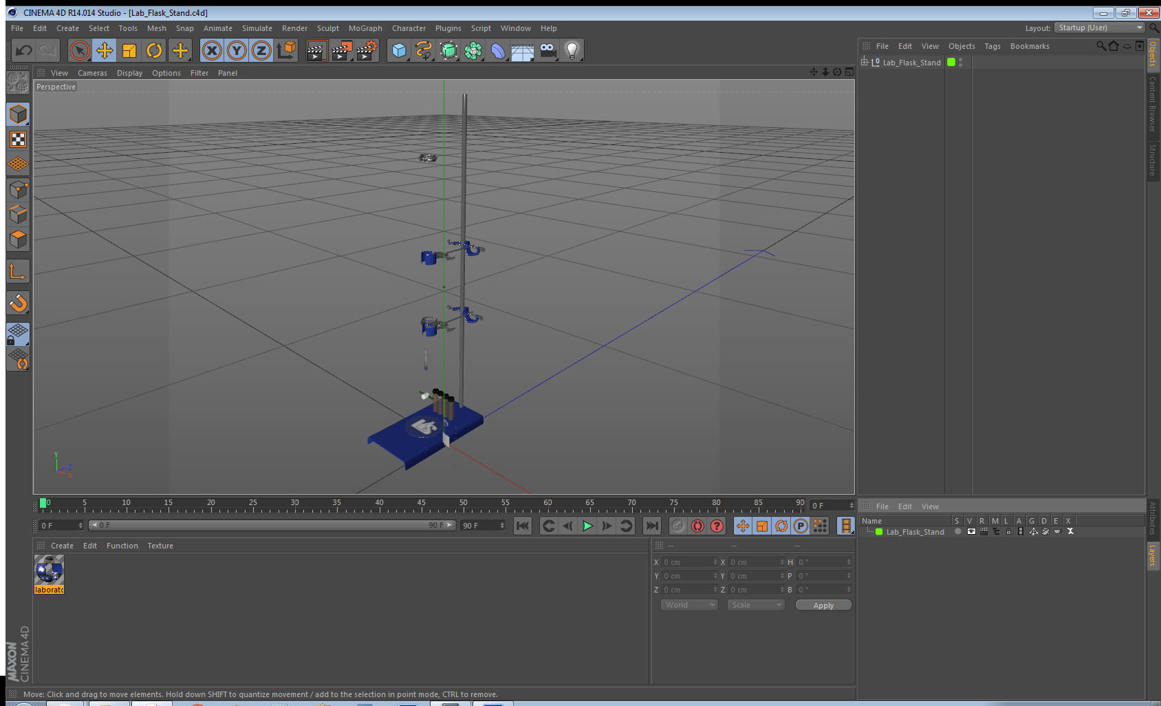3D model Lab Flask Stand