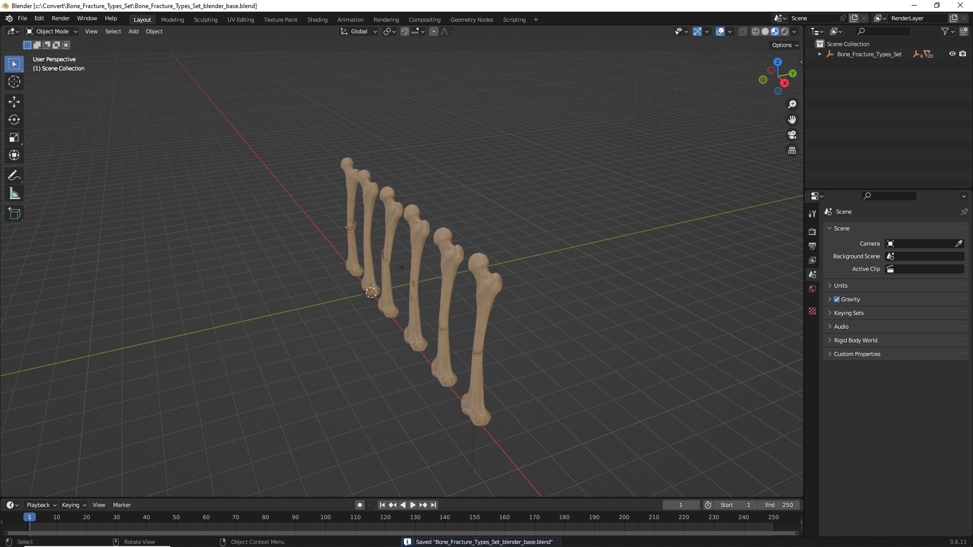 Bone Fracture Types Set - view 10