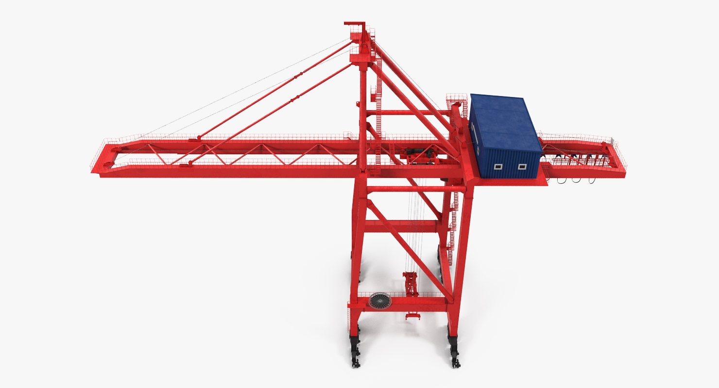 3D Ship to Shore Crane Rigged
