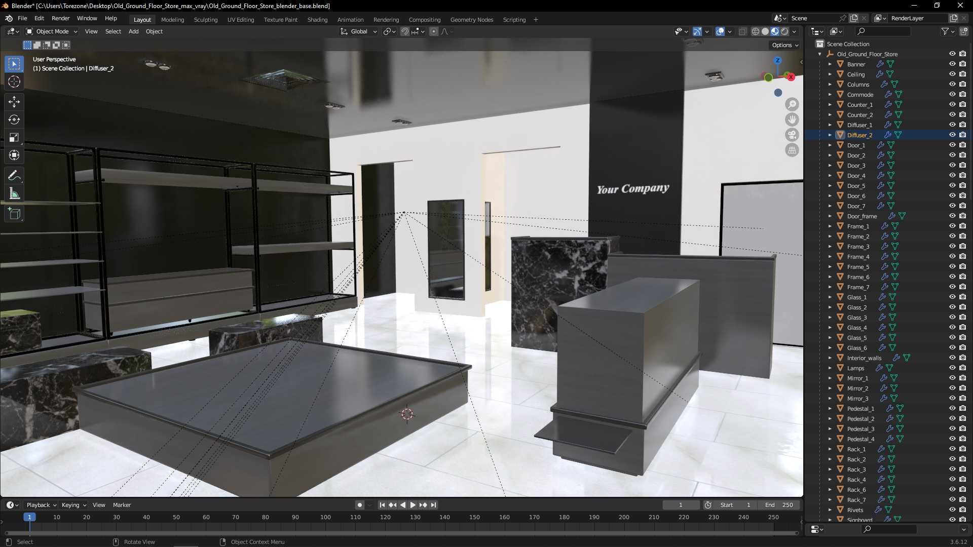 Old Ground Floor Store 3D