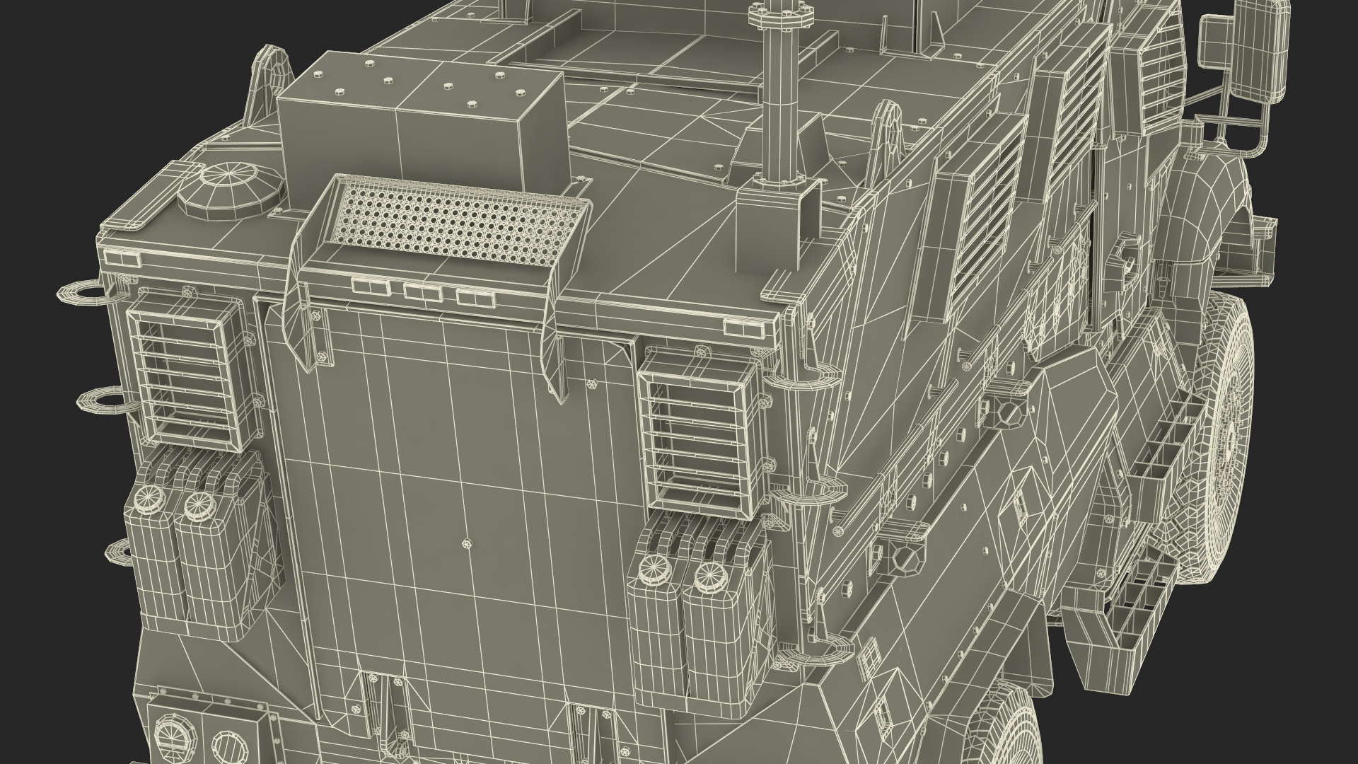 3D model SWAT Vehicle International MaxxPro Simple Interior