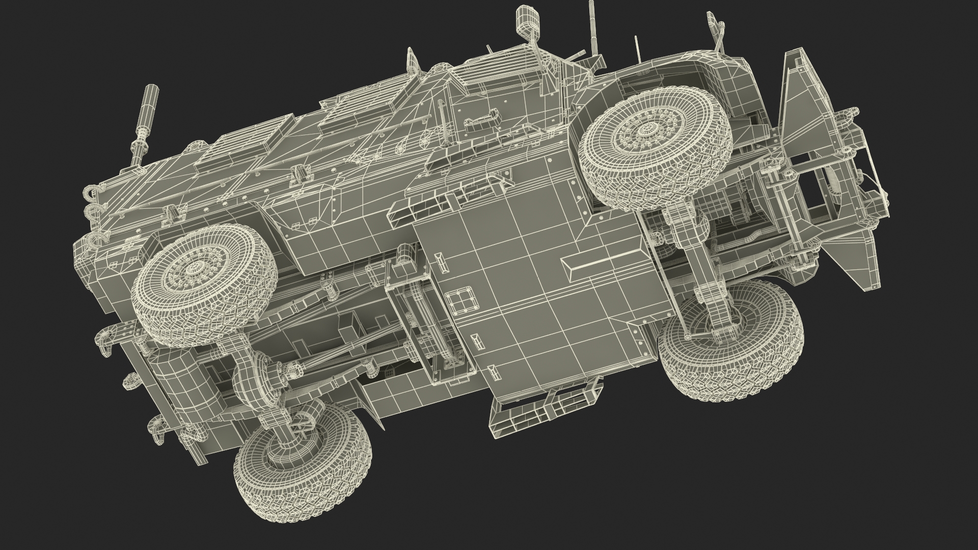 3D model SWAT Vehicle International MaxxPro Simple Interior