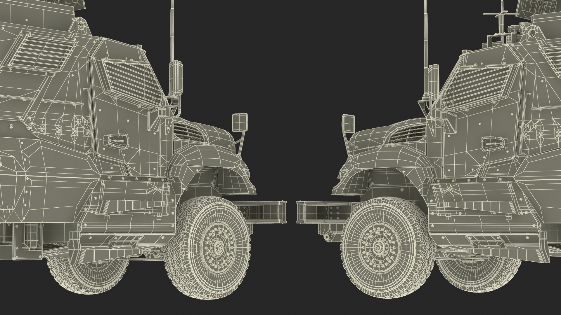 3D model SWAT Vehicle International MaxxPro Simple Interior