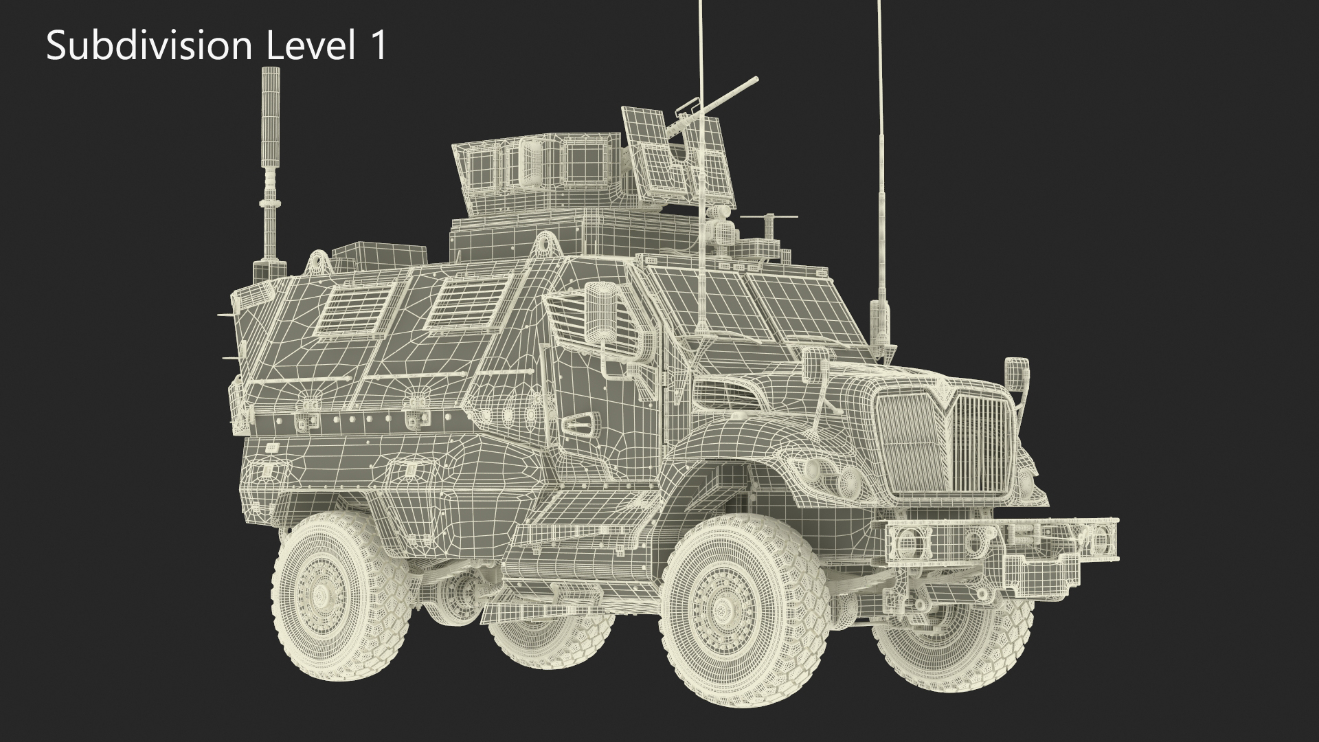 3D model SWAT Vehicle International MaxxPro Simple Interior