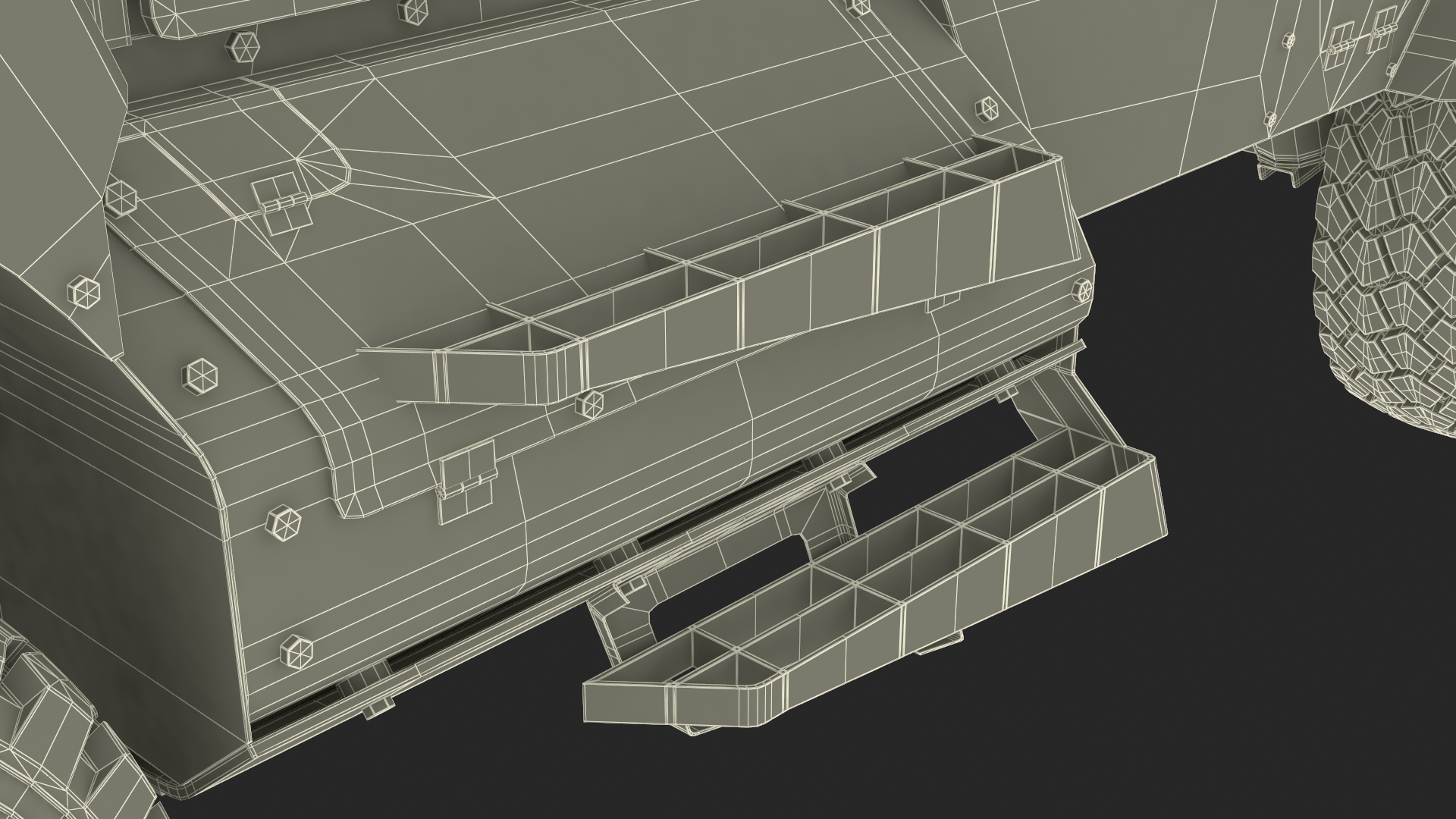 3D model SWAT Vehicle International MaxxPro Simple Interior