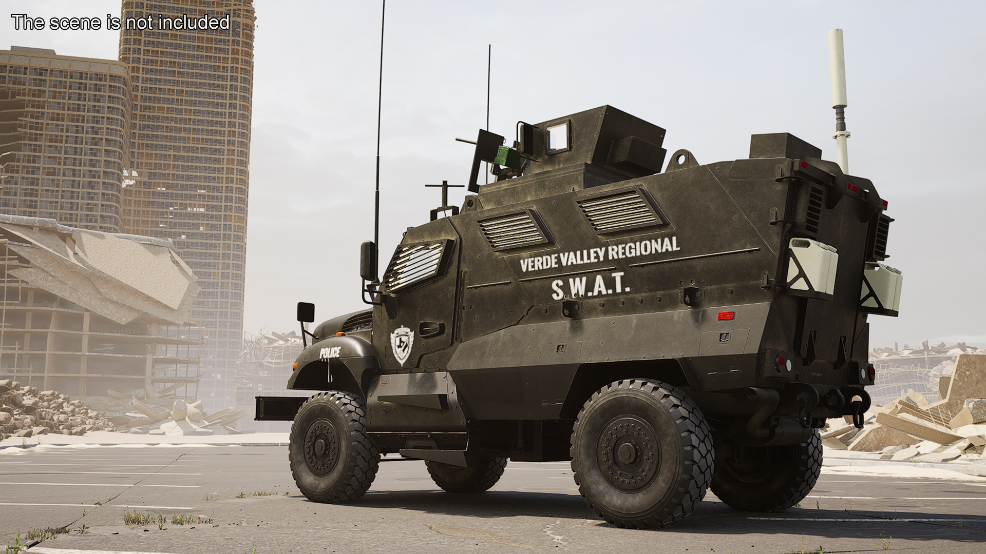 3D model SWAT Vehicle International MaxxPro Simple Interior