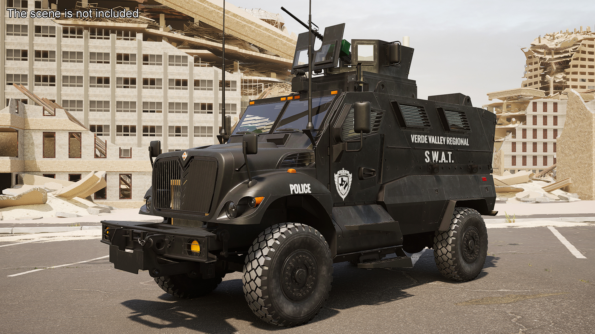 3D model SWAT Vehicle International MaxxPro Simple Interior