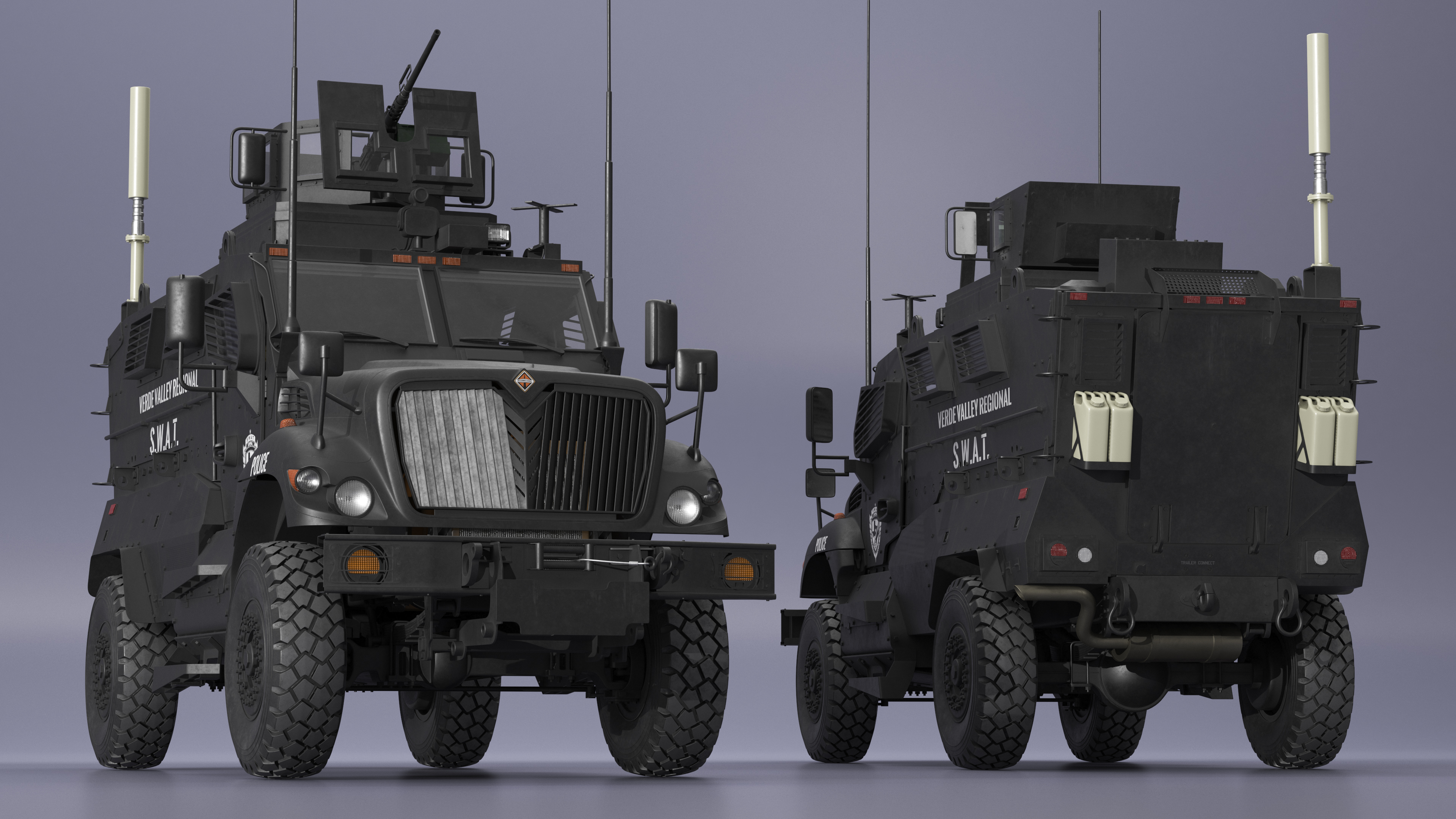 3D model SWAT Vehicle International MaxxPro Simple Interior