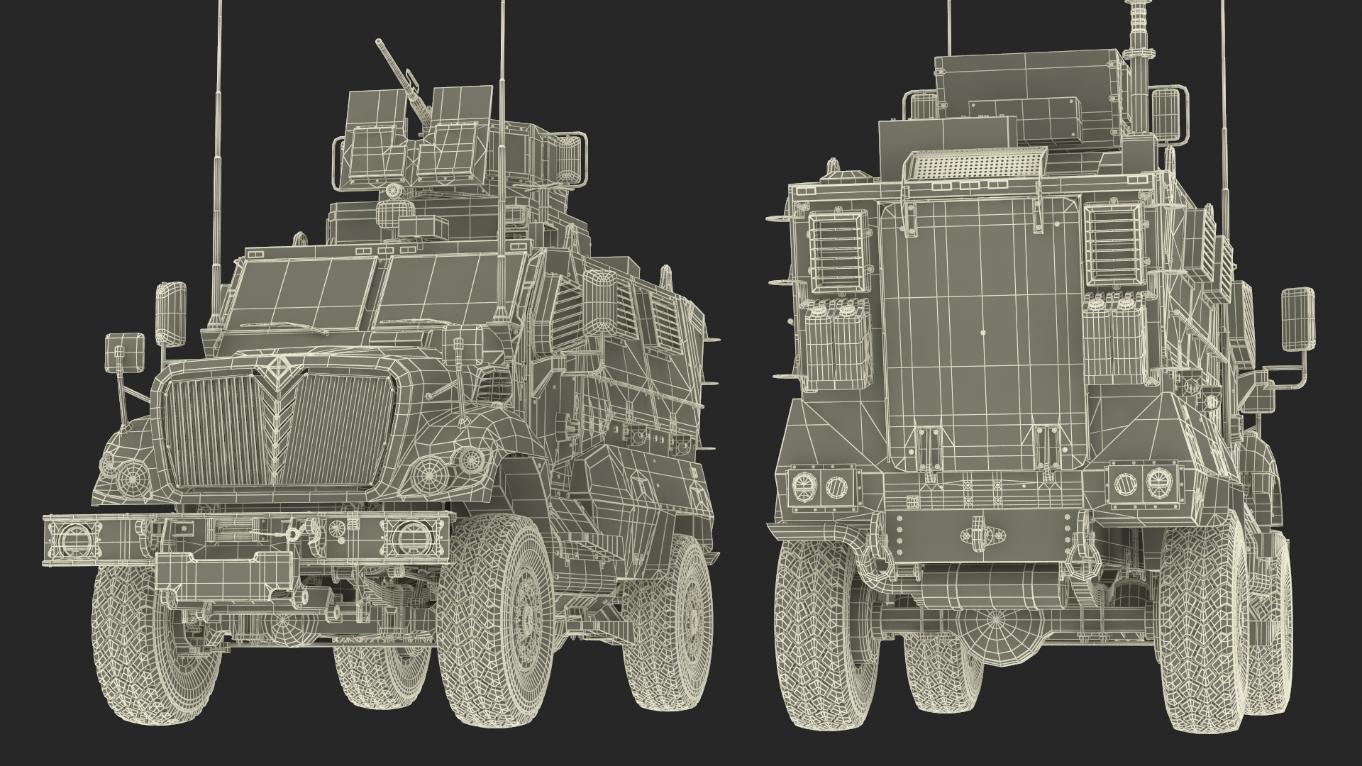 3D model SWAT Vehicle International MaxxPro Simple Interior
