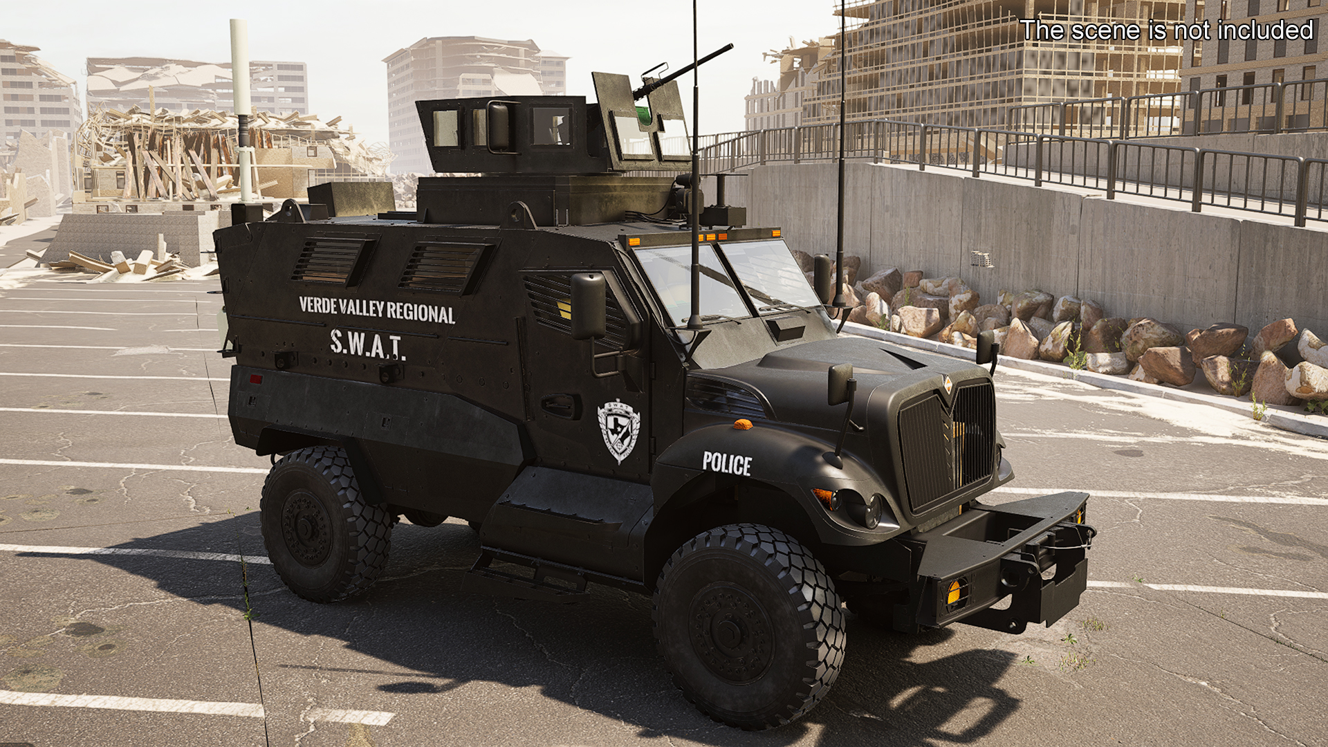 3D model SWAT Vehicle International MaxxPro Simple Interior