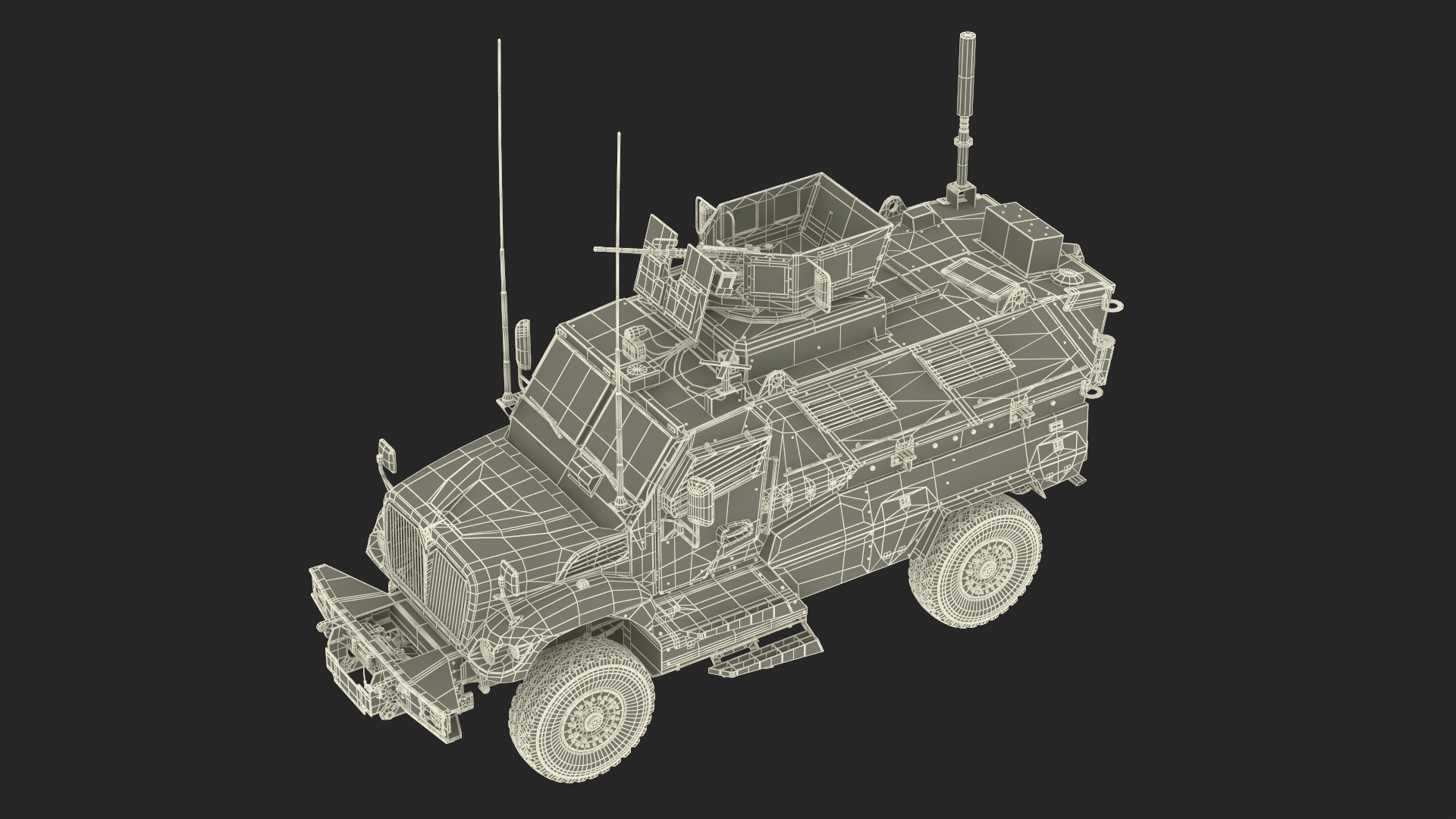 3D model SWAT Vehicle International MaxxPro Simple Interior