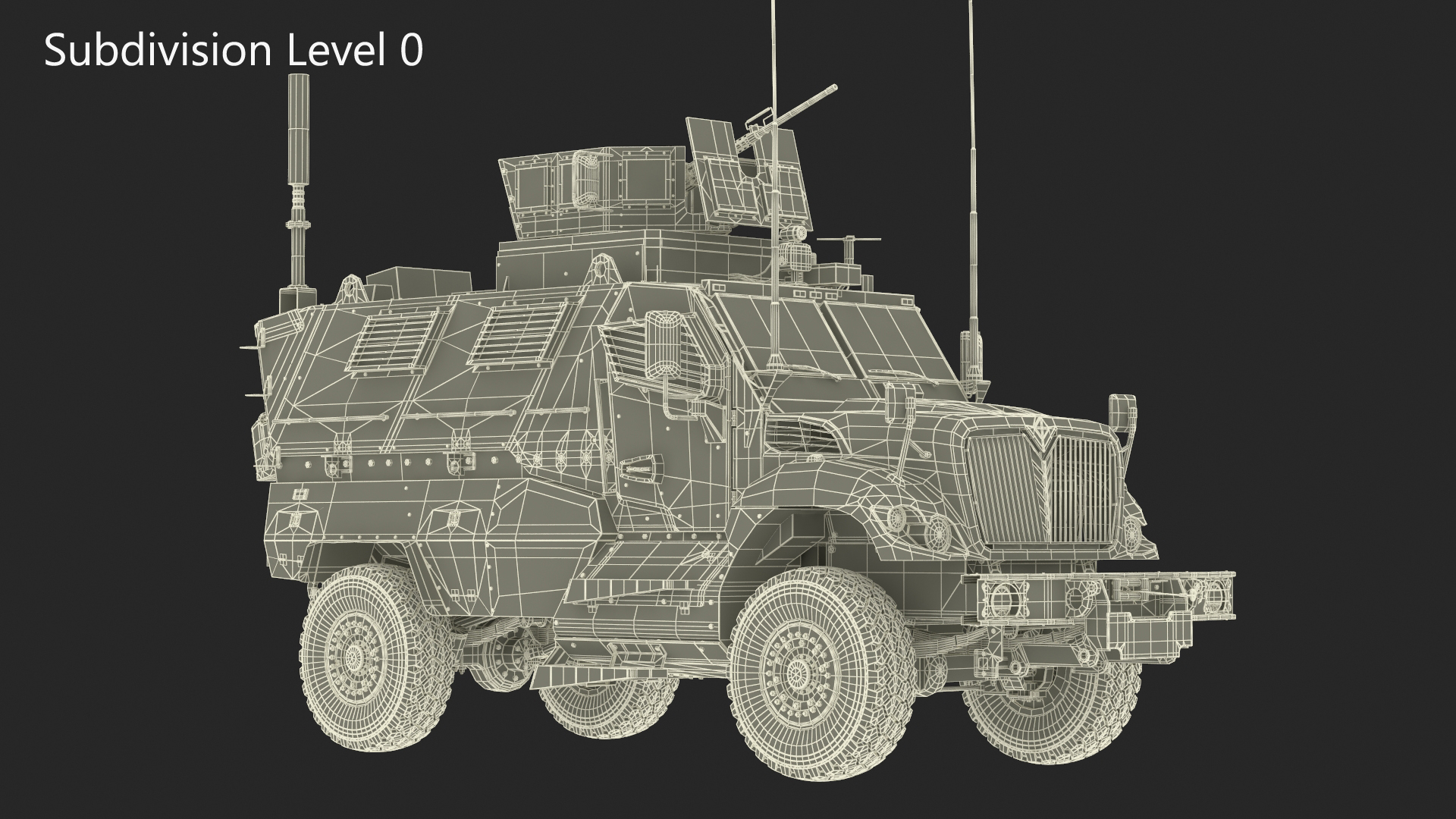 3D model SWAT Vehicle International MaxxPro Simple Interior
