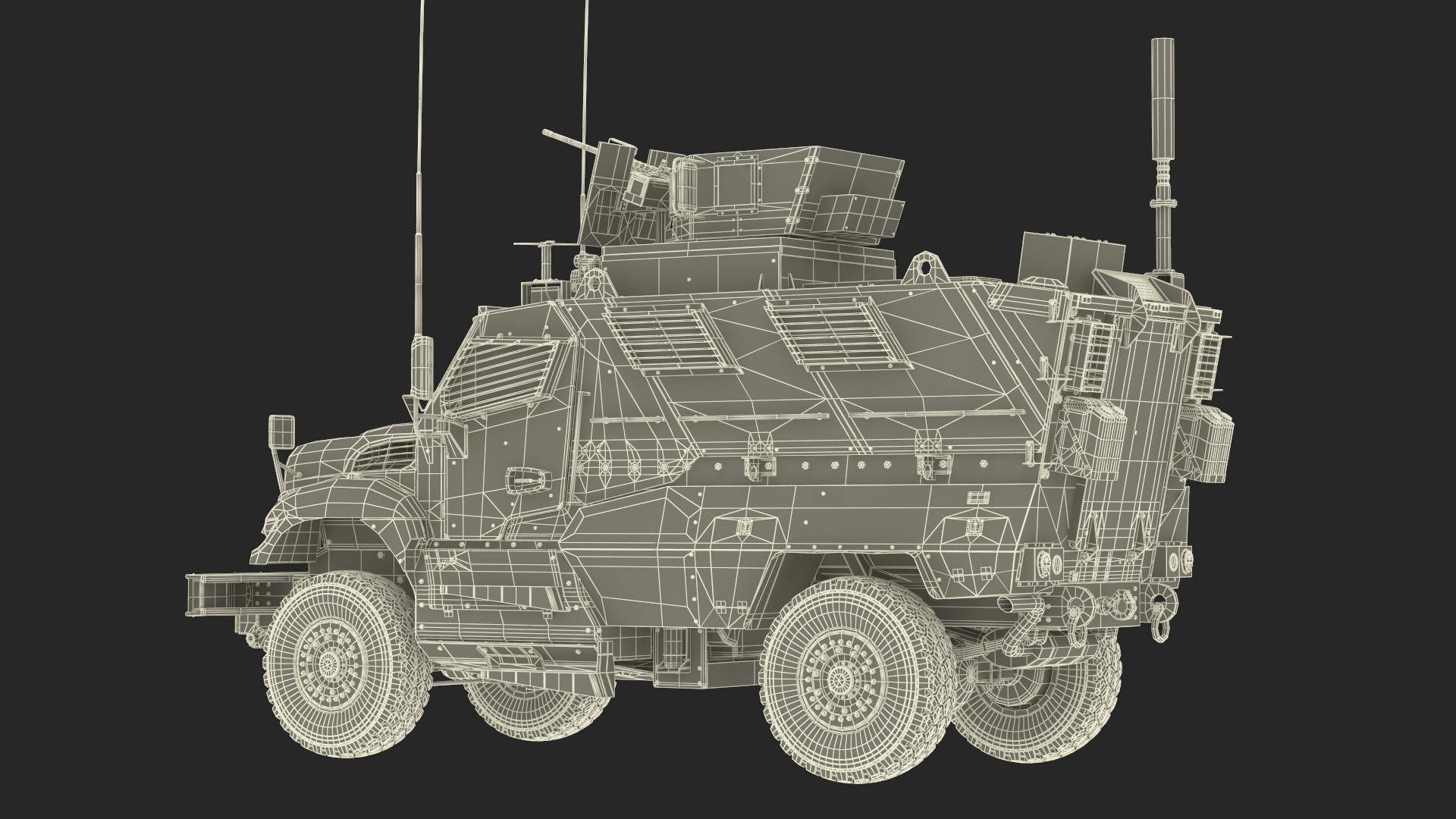 3D model SWAT Vehicle International MaxxPro Simple Interior