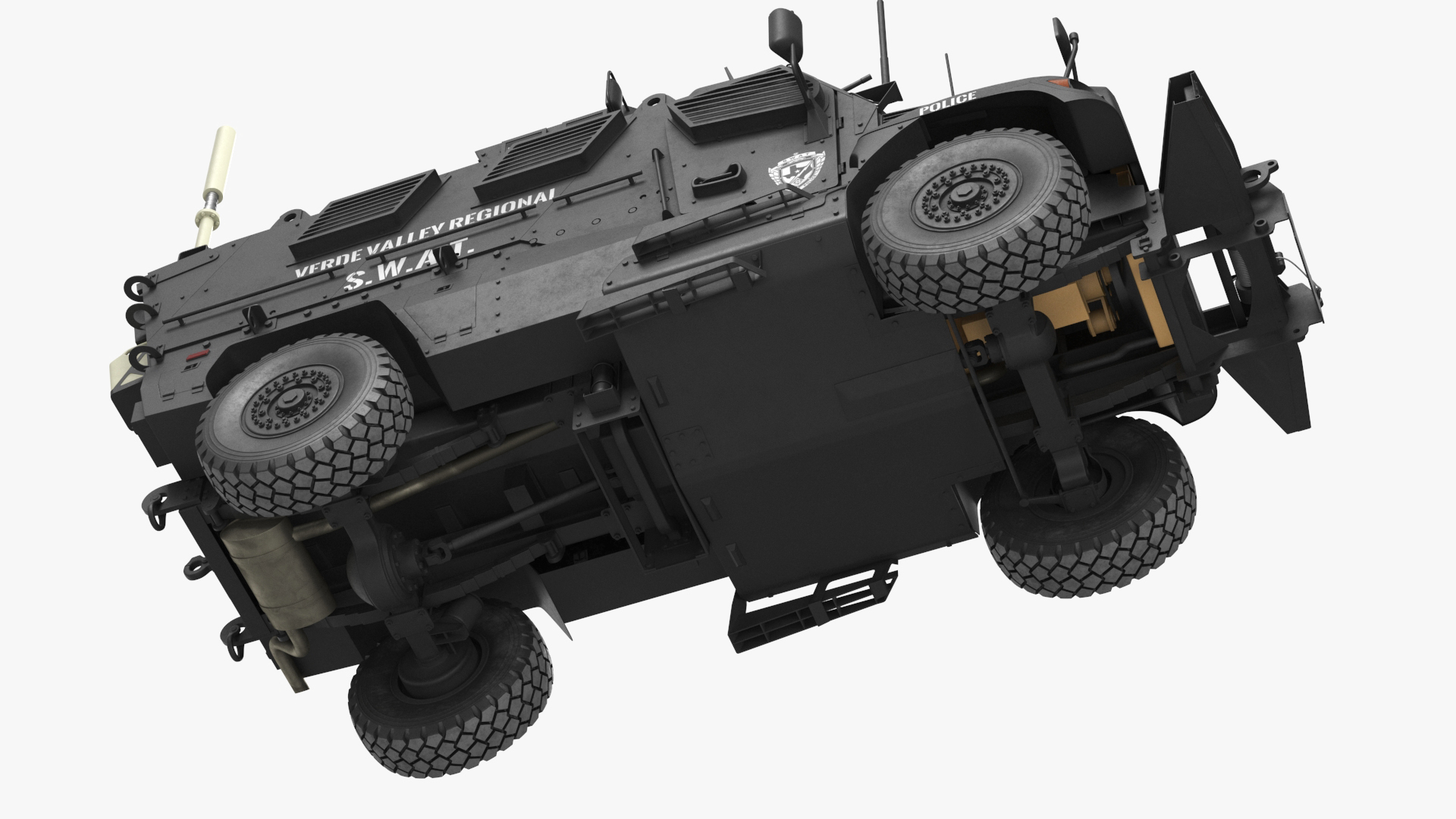 3D model SWAT Vehicle International MaxxPro Simple Interior
