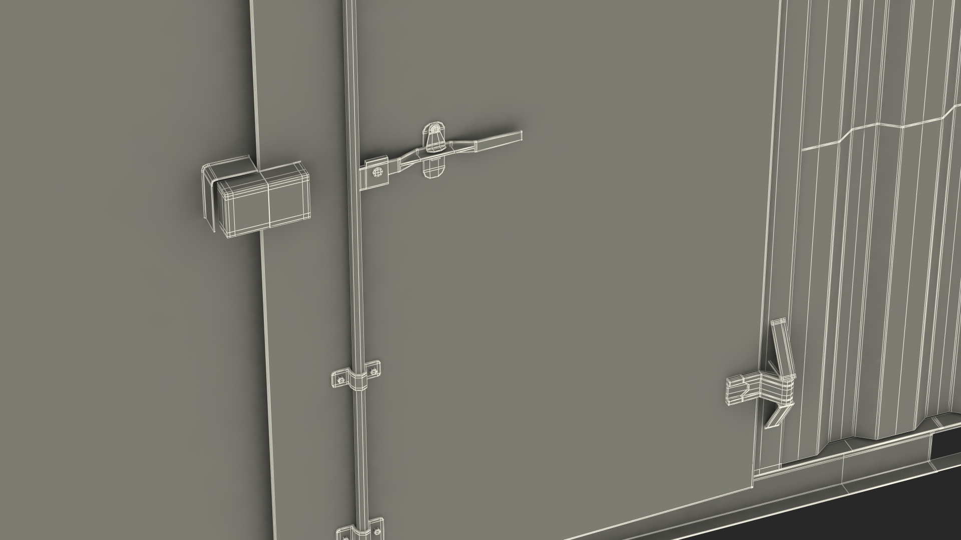 3D model Red Container Office with Wide Door