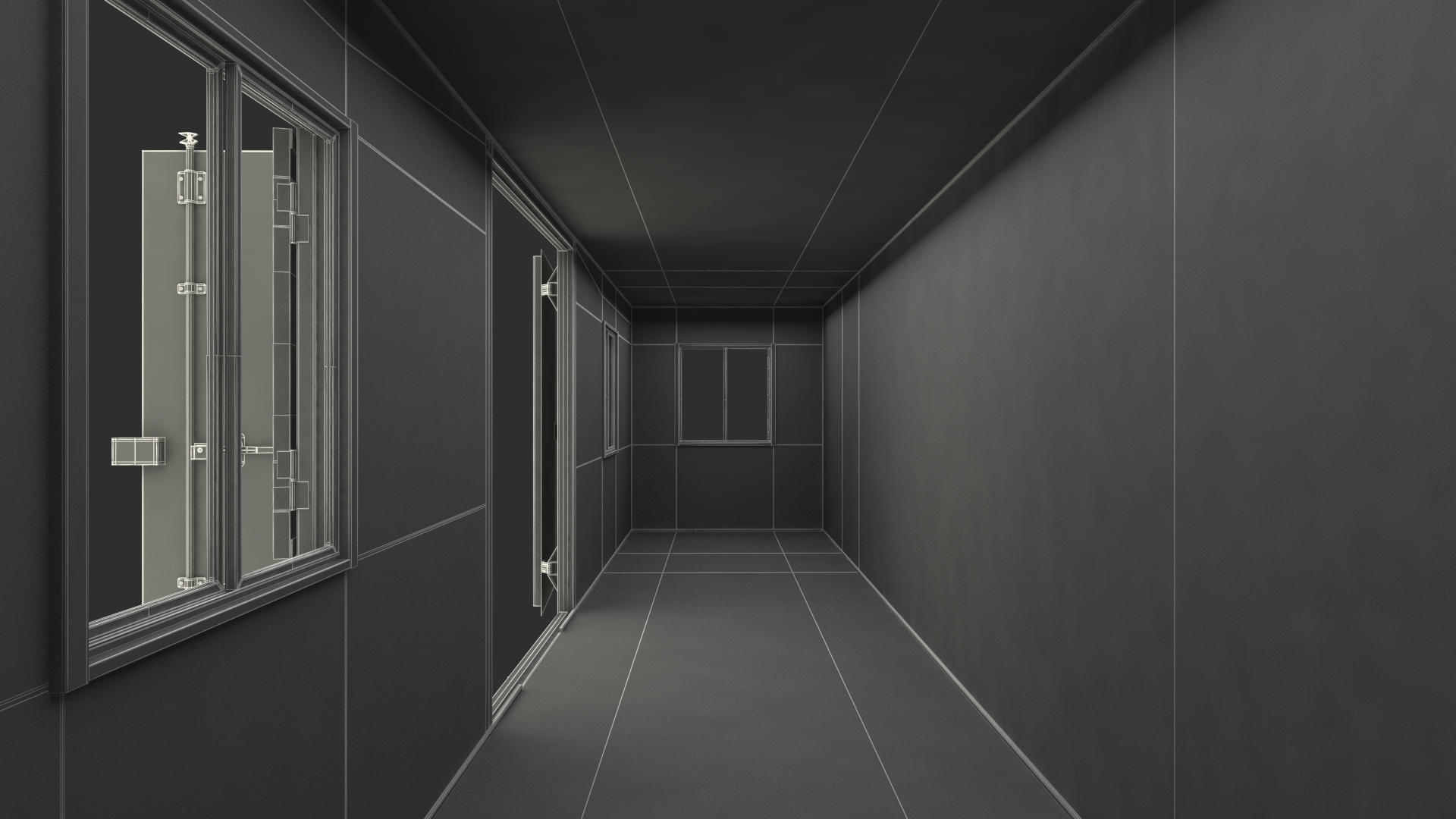 3D model Red Container Office with Wide Door