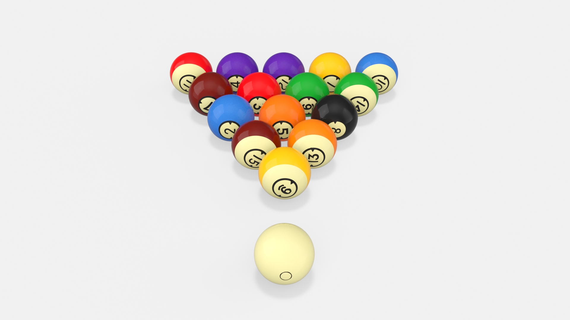 3D model Vintage Billiard Ball Set