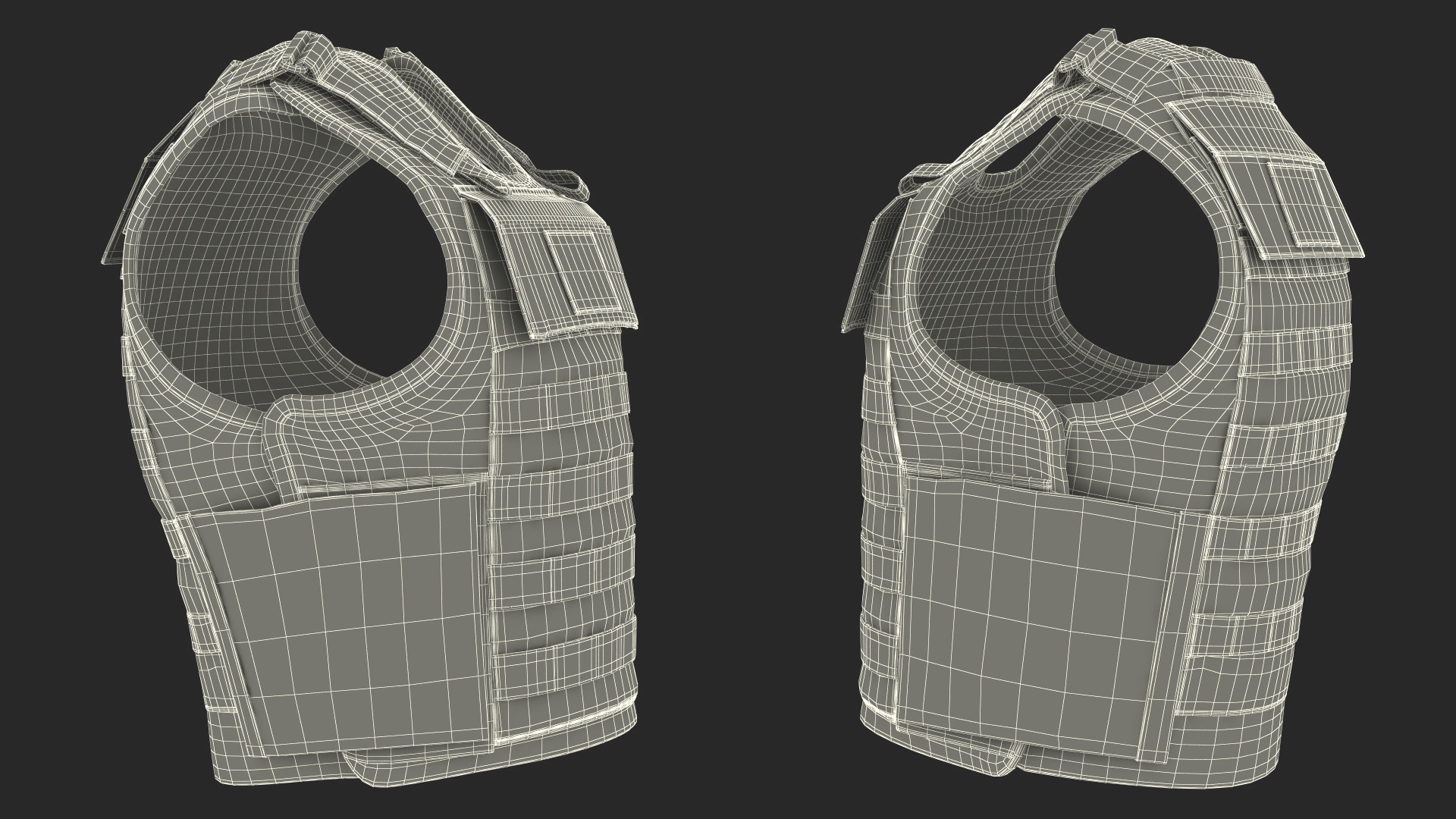 Sheriff Black Body Armor Carrier 3D