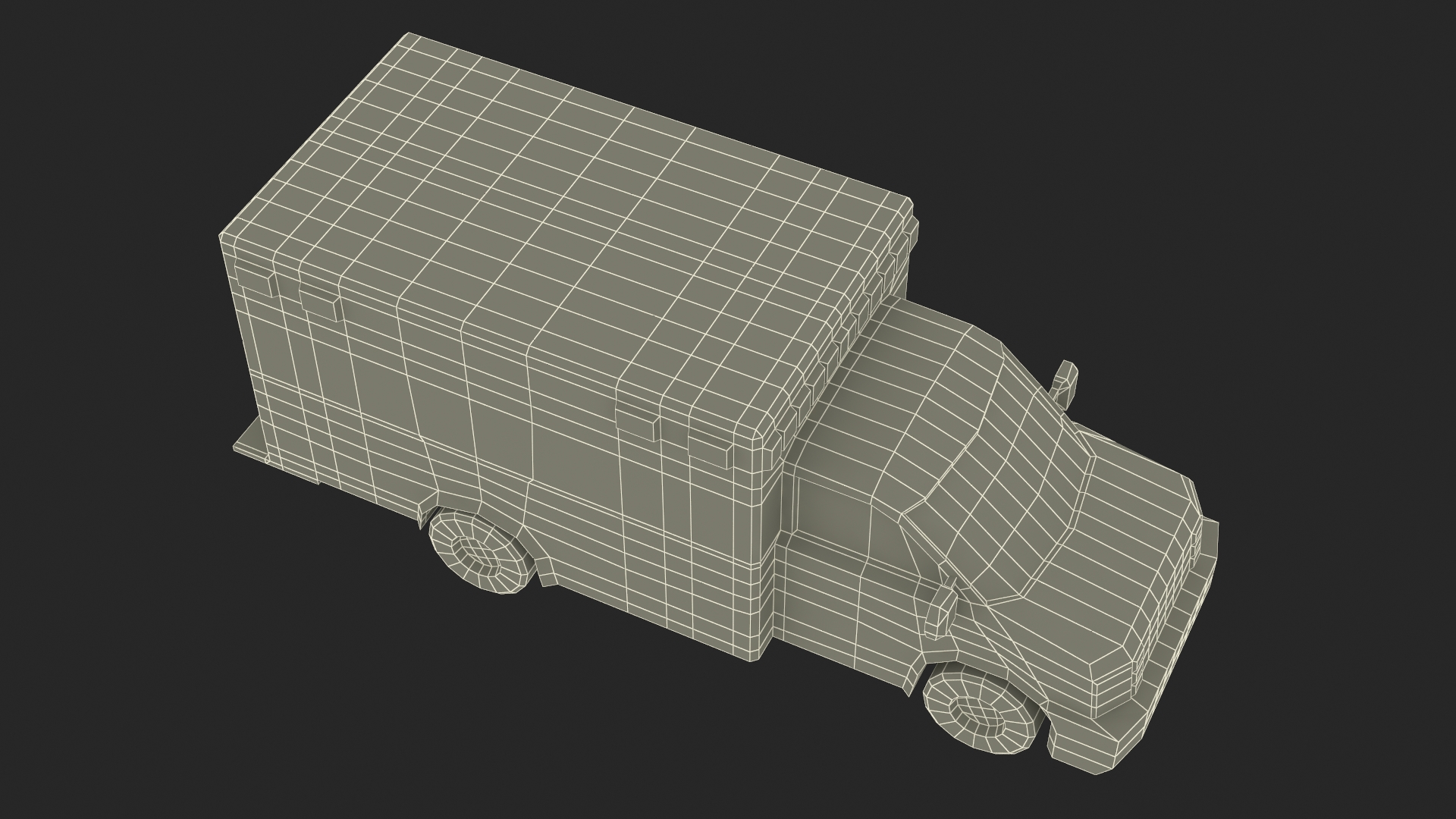 3D Low Poly Stylized Model Ambulance model