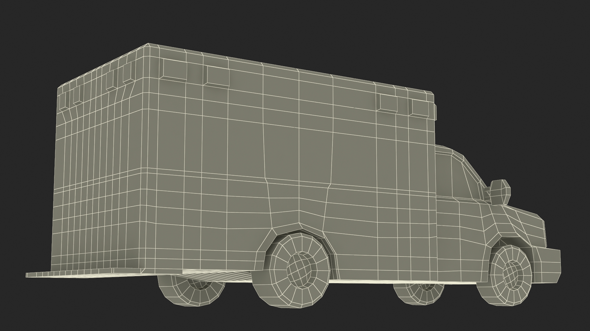 3D Low Poly Stylized Model Ambulance model