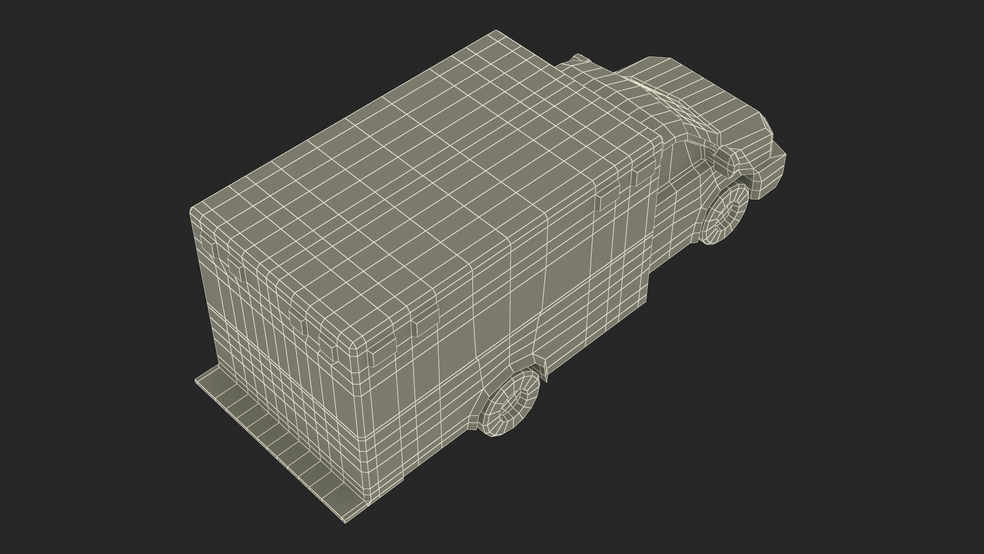 3D Low Poly Stylized Model Ambulance model