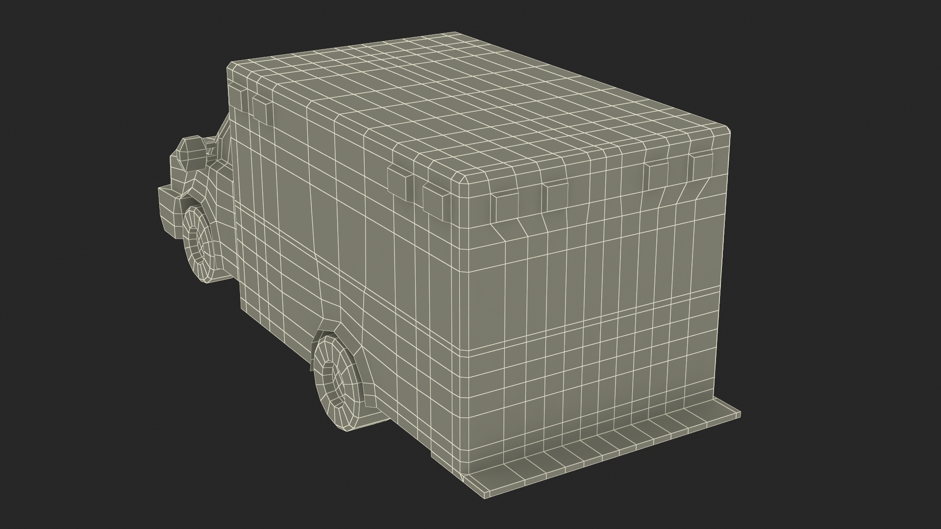 3D Low Poly Stylized Model Ambulance model