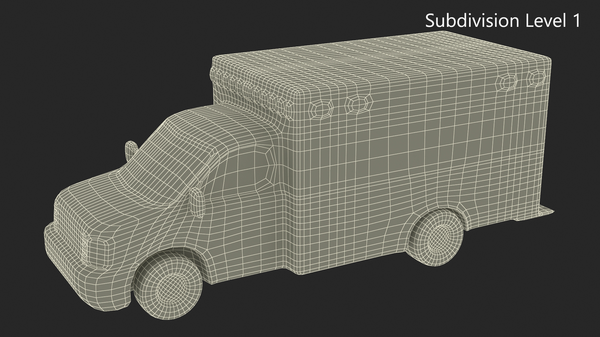 3D Low Poly Stylized Model Ambulance model