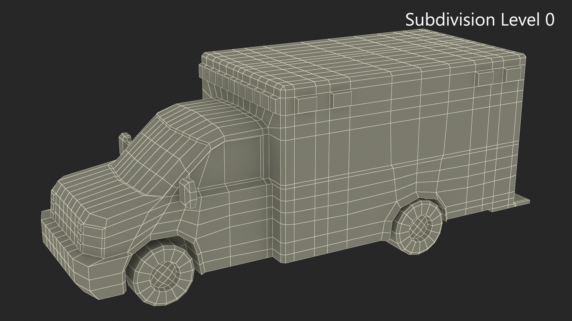 3D Low Poly Stylized Model Ambulance model