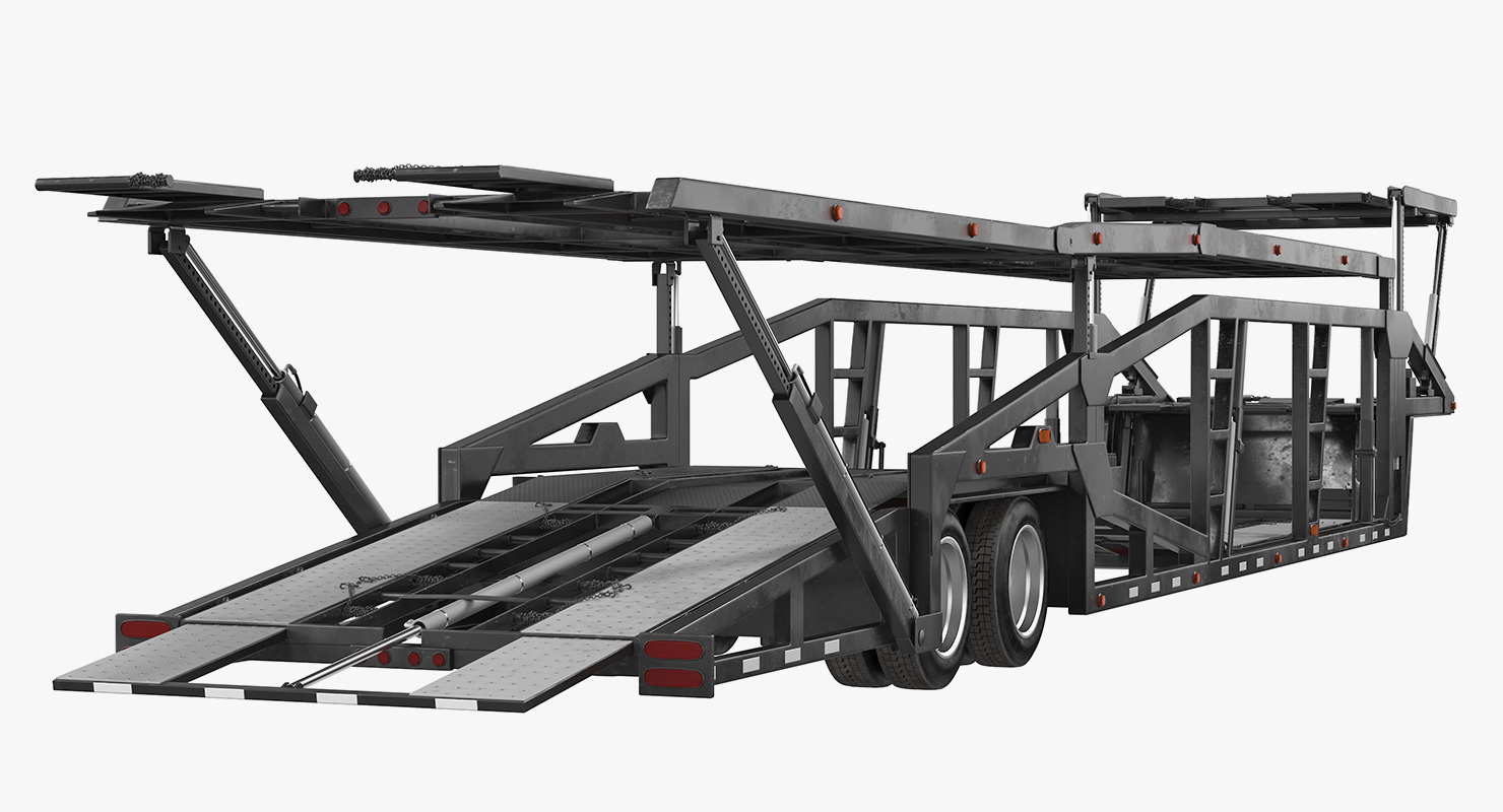 3D Car Hauler Trailer Generic