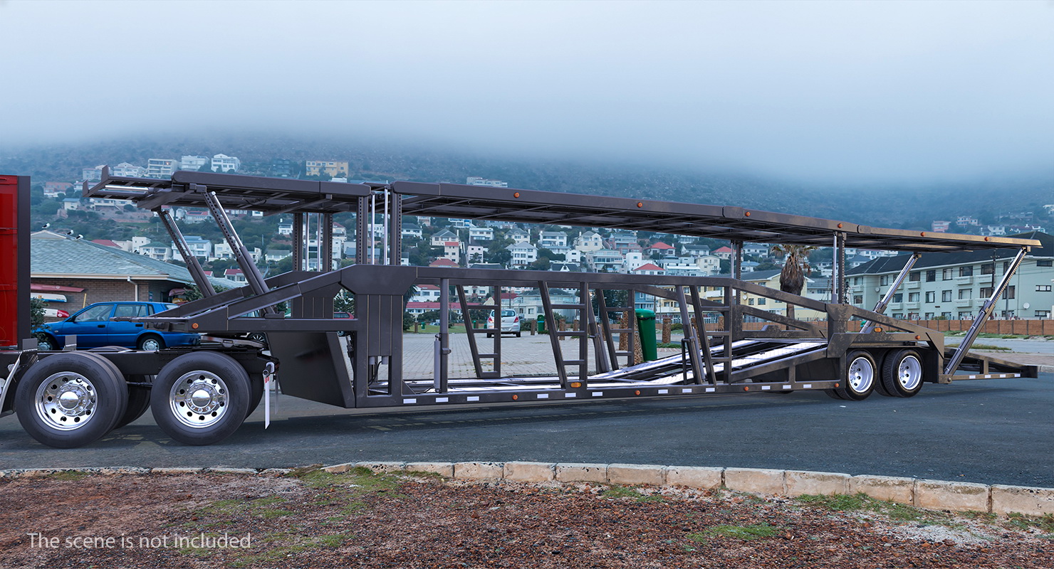 3D Car Hauler Trailer Generic