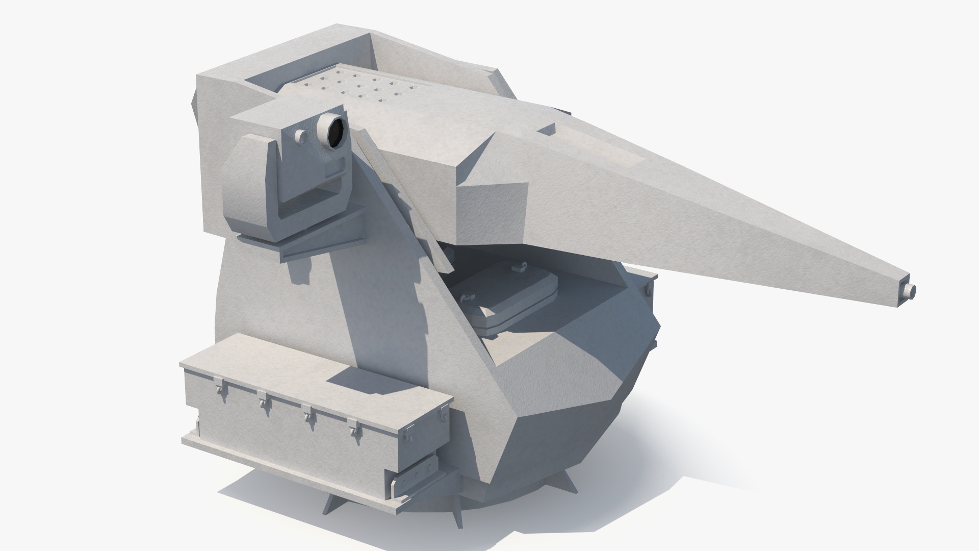3D model Simplified Sci Fi Navy Cannon System Gun