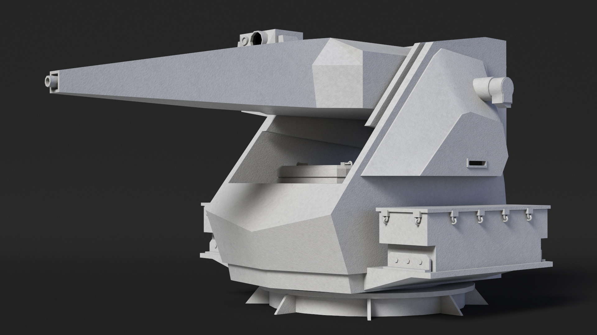 3D model Simplified Sci Fi Navy Cannon System Gun
