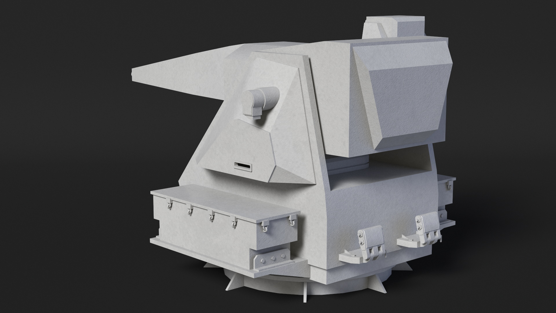 3D model Simplified Sci Fi Navy Cannon System Gun
