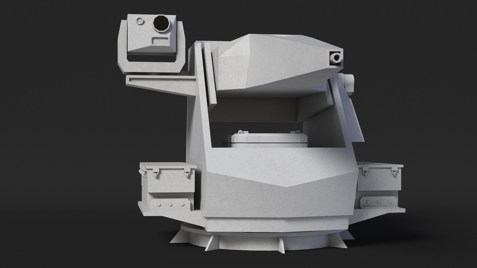 3D model Simplified Sci Fi Navy Cannon System Gun