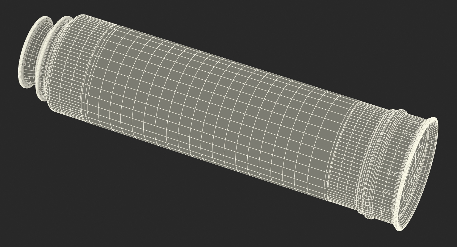 Wrapped Brass Spyglass Telescope Folded 3D model