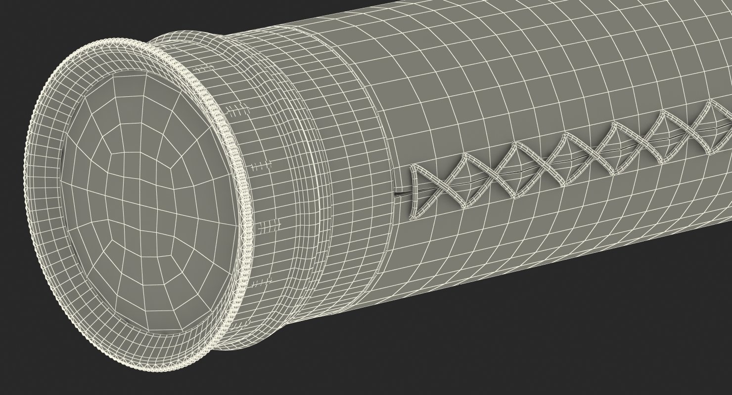Wrapped Brass Spyglass Telescope Folded 3D model