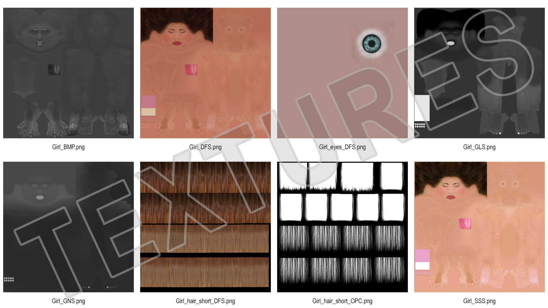 3D Nude Girl Standing Pose model