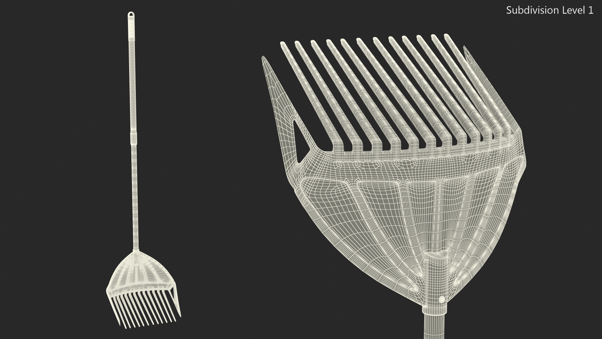 3D MLTOOLS Combined Rake Shovel and Sieve model