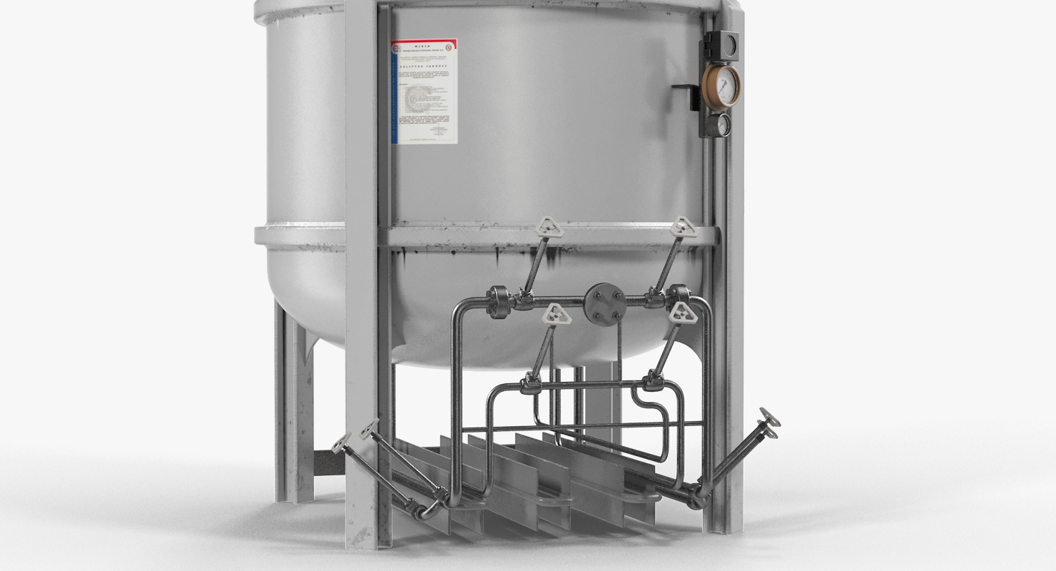 3D model LNG Gas Cryogenic Storage Tank