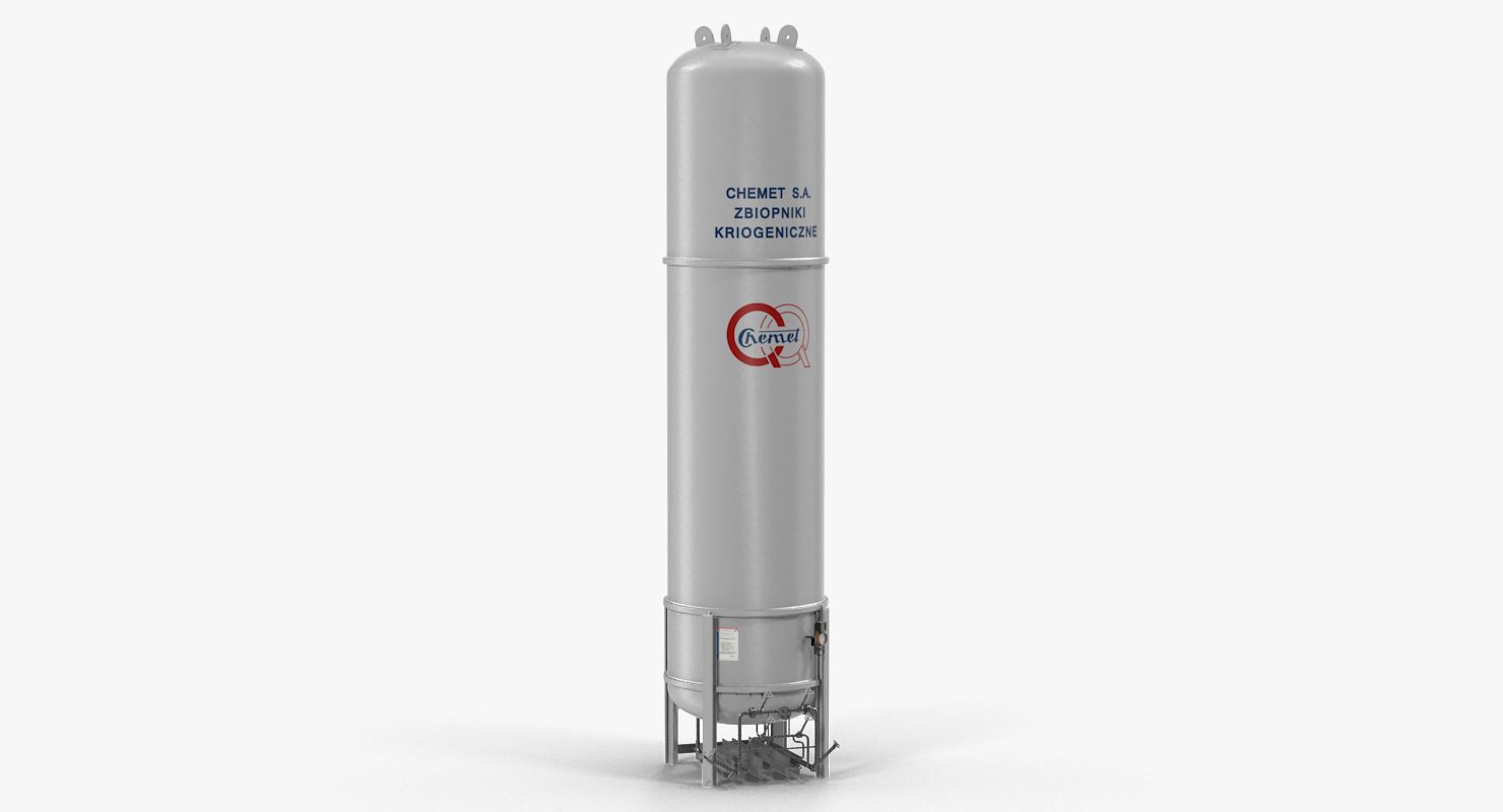 3D model LNG Gas Cryogenic Storage Tank